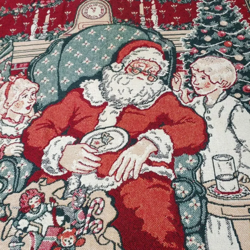 Holiday Tapestry Throw Blanket-Wall‎ Hanging-Night Before Christmas-Whiteaker